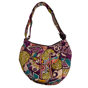 Vera Bradley Clare Quilted Cotton Plum Floral Crossbody Bag Purse